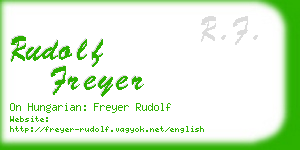 rudolf freyer business card